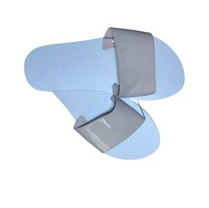 West Loop Gray and Light Blue Sandals